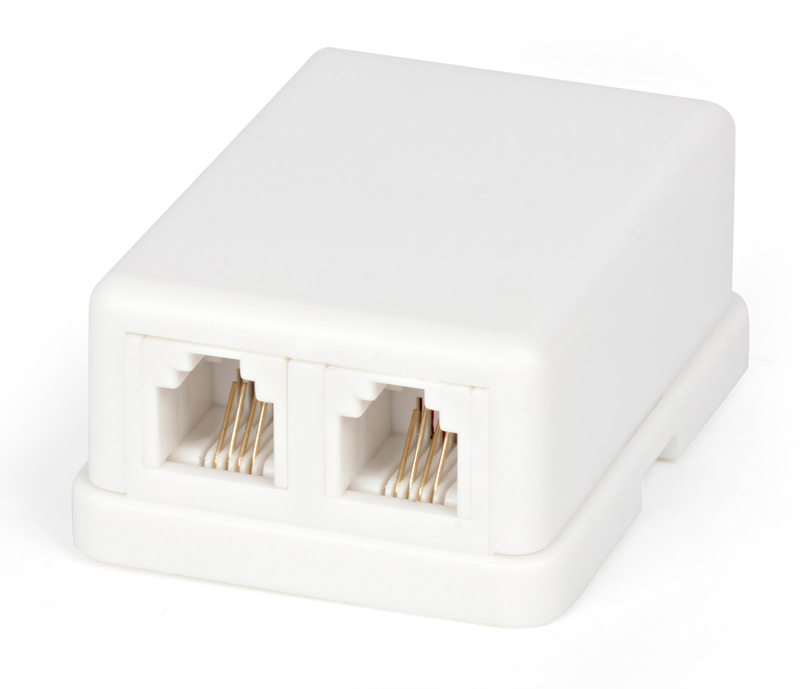Розетка телефонная RJ-12(6P4C), двойная