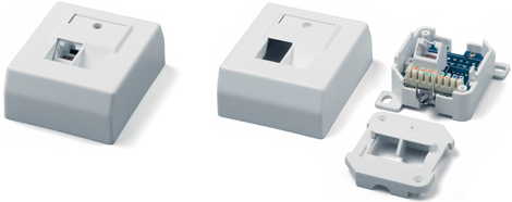 Розетка RJ-45 одинарная, категория 5e, немецкий стандарт