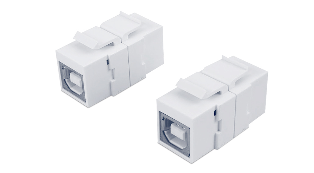 Вставка формата Keystone Jack с проходным адаптером USB 2.0 (Type B)