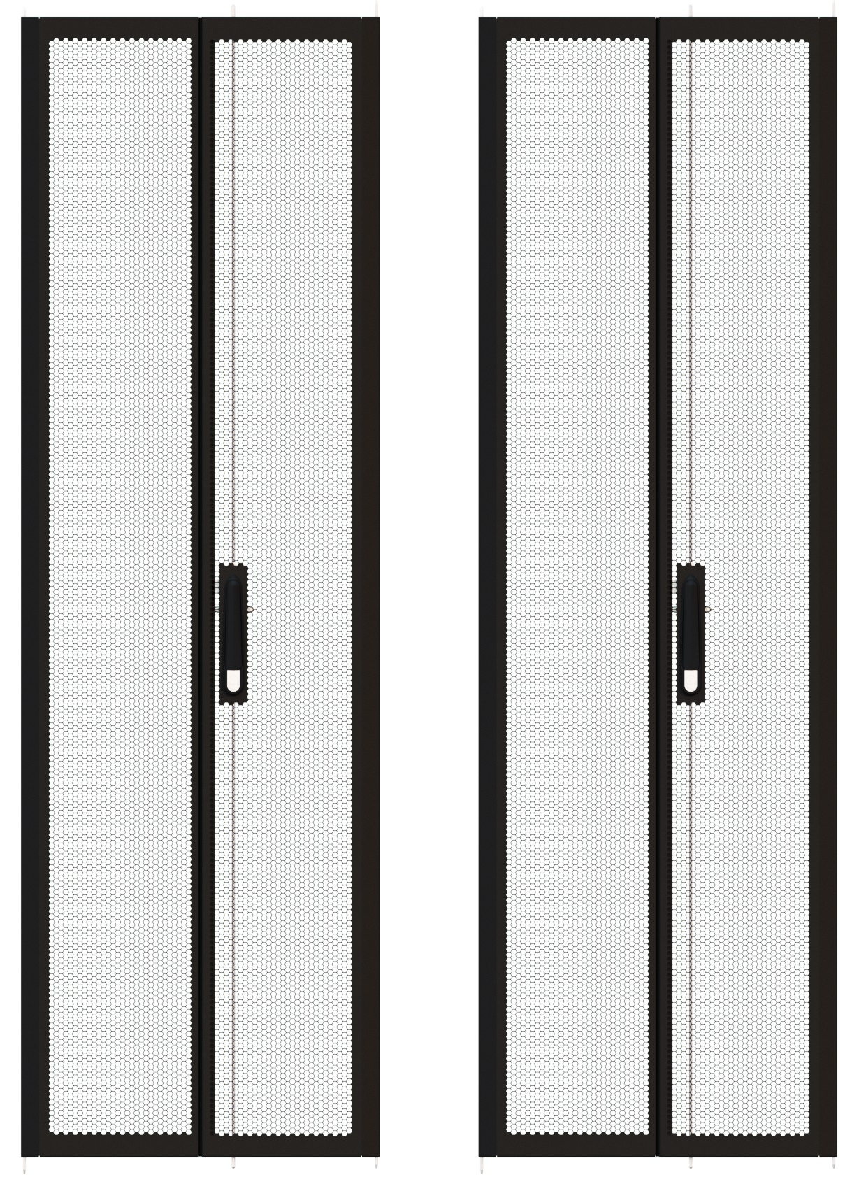 DD – передняя и задняя двериметаллические перфорированные(обе двери распашные)