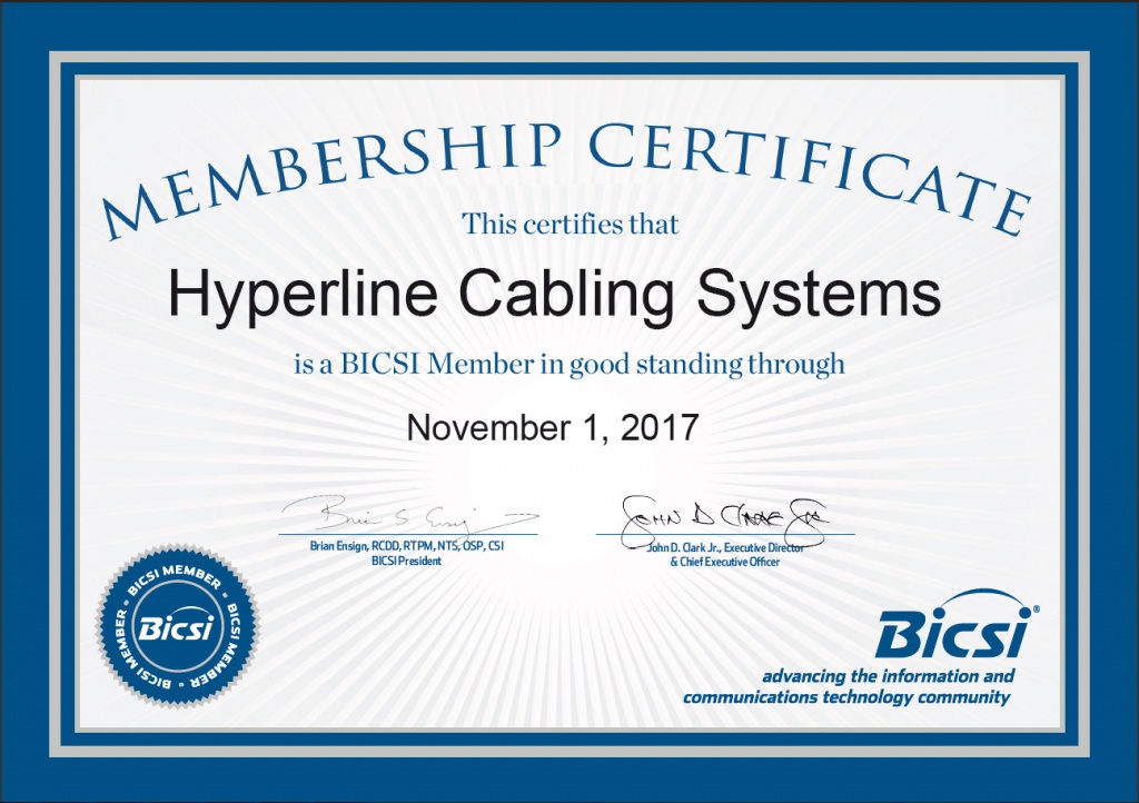 В 2017 году компания Hyperline продолжит активное участие в ассоциации BICSI